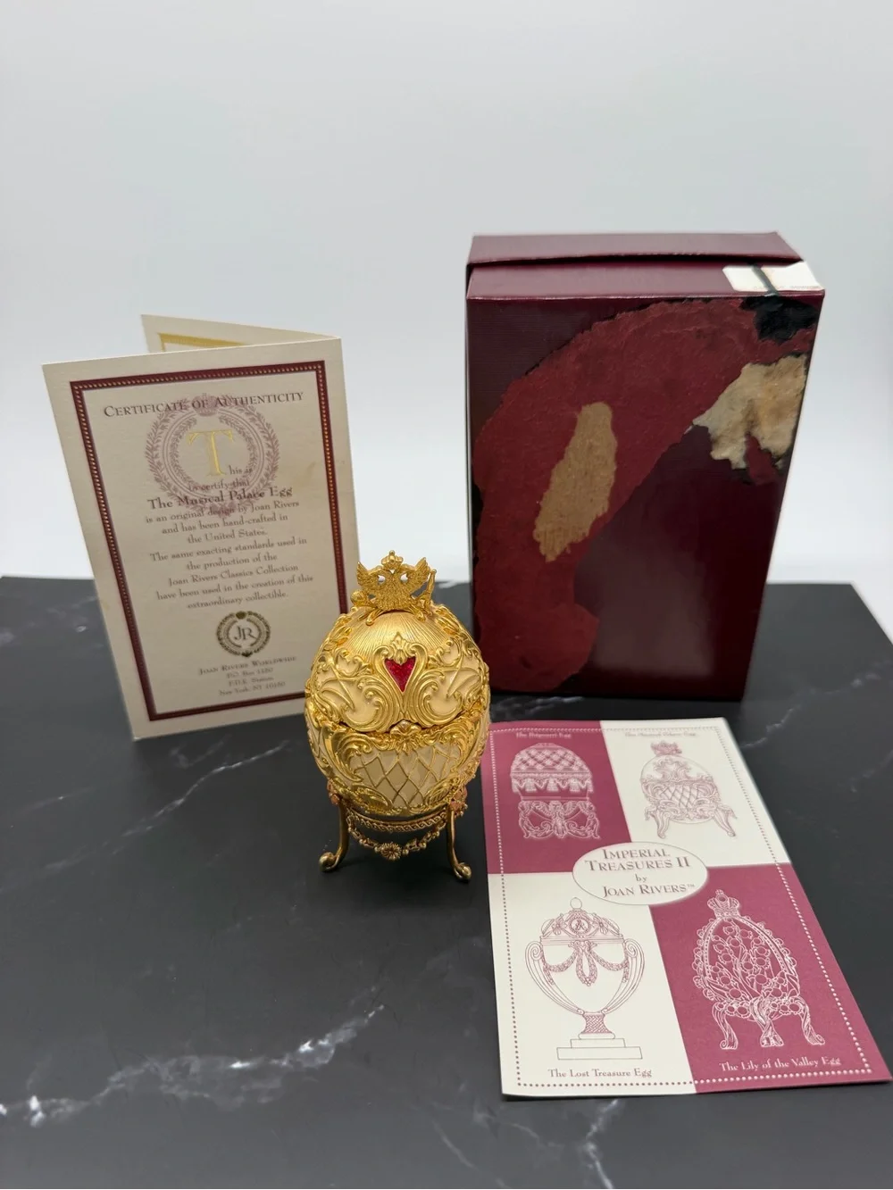 Joan Rivers Imperial Treasures II Musical Palace Egg COA Box Works QVC